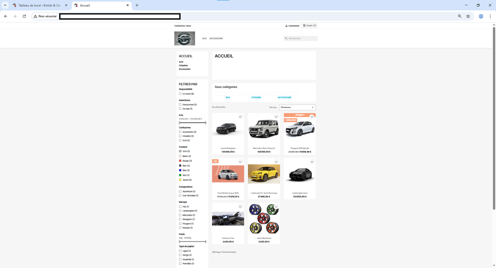 Détail du catalogue produits 1